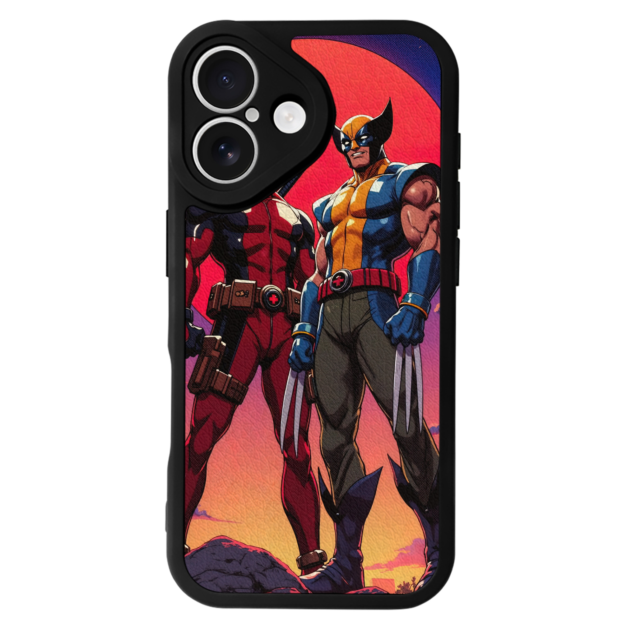 （画像用） Deadpool デッドプール 【iPhone 16シリーズ対応】シリコンスマホケース（レザー調） 材質：シリコン